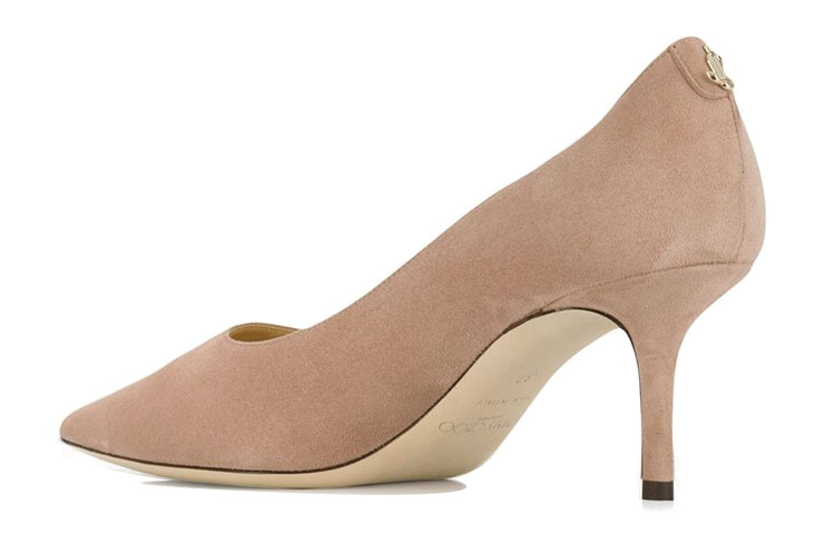 Jimmy Choo LOVE Pumps Slim Heel High Heels 6.5cm Women's Nude