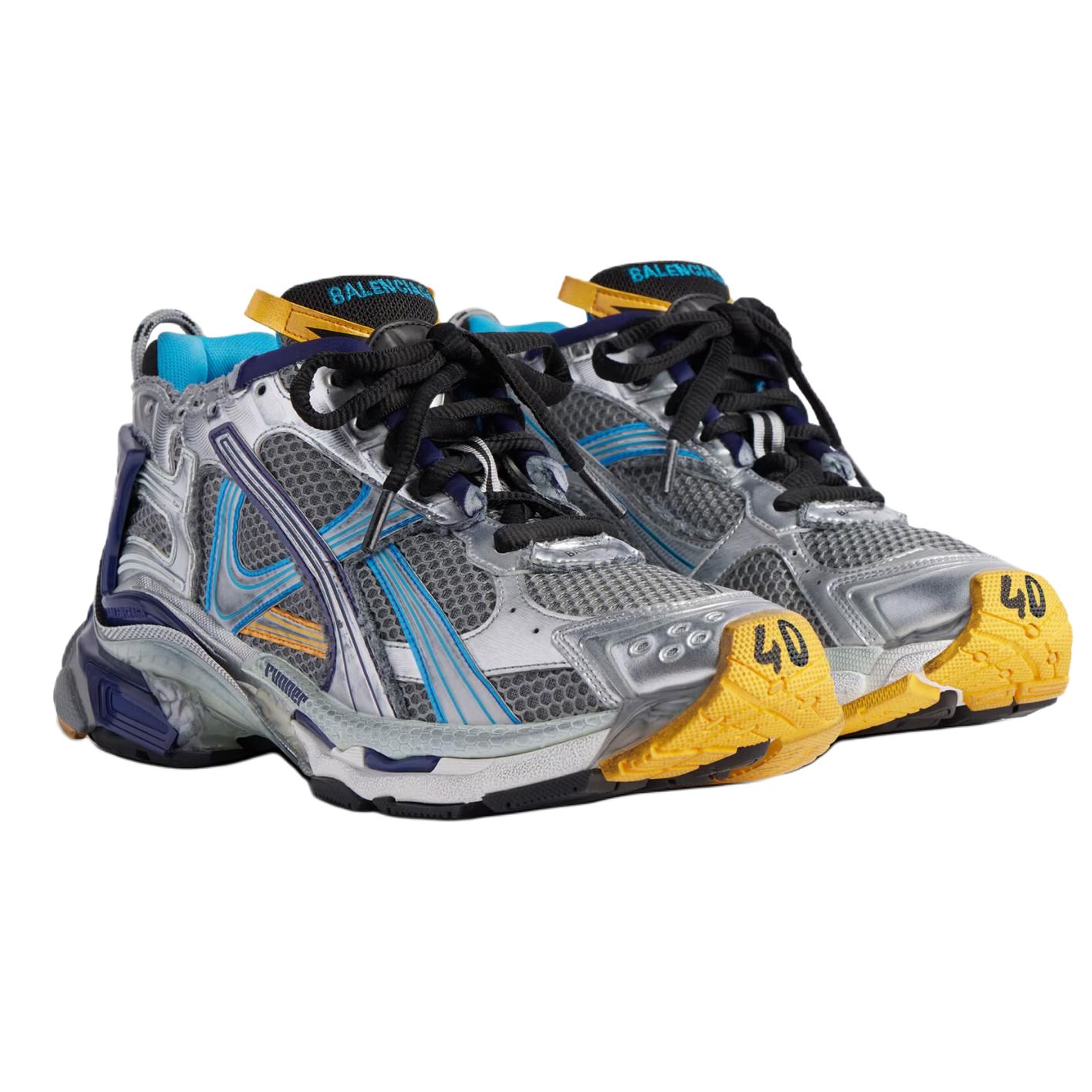Мужские кроссовки Balenciaga Runner (серебристо-серые) — фото 4