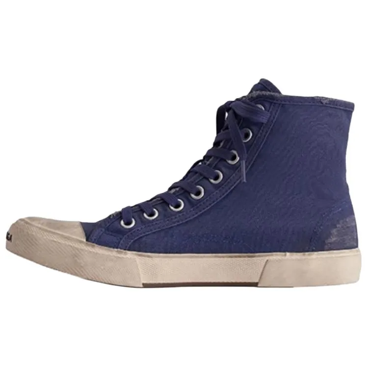 Balenciaga PARIS Lightweight High top Skateboard Shoes Men's Dark Blue