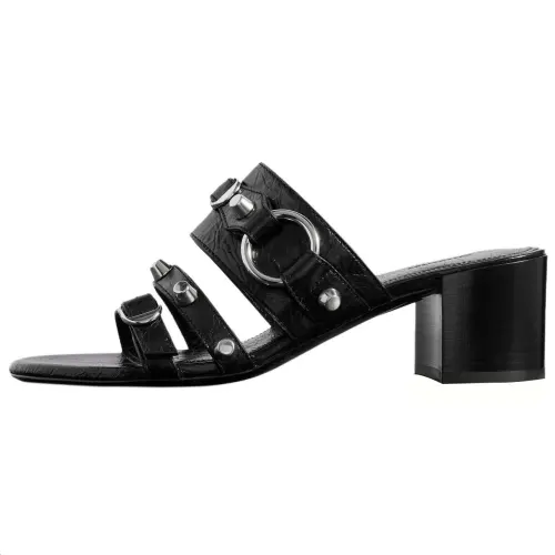 Balenciaga Slide Slippers 8cm Women's Black