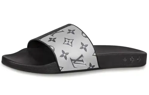 LOUIS VUITTON Waterfront Slides 'Black White Monogram'