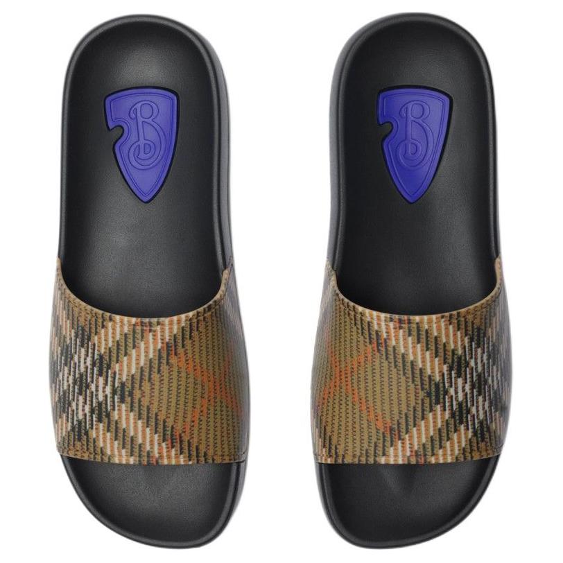 Burberry Slide Slippers Men's Umber