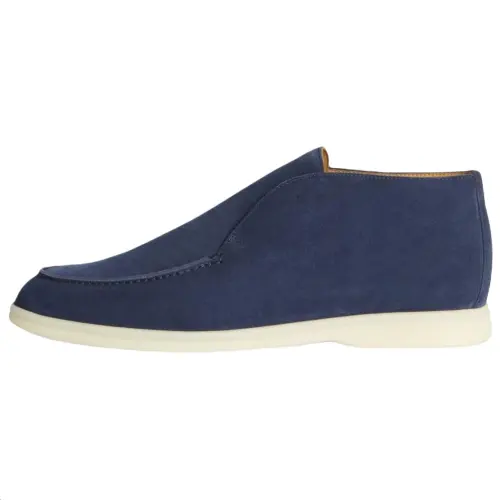 Loro Piana Open Walk Suede Casual Shoes Men's Blue