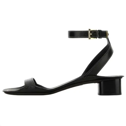 PRADA Leather One Strap Sandals 3.5cm Women's Black