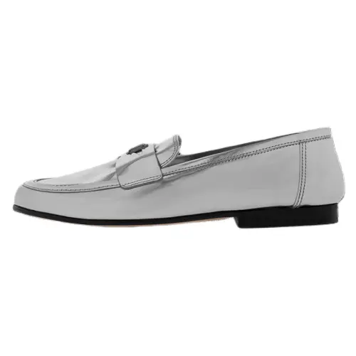LOUIS VUITTON Soho Cow Leather Loafers Women's Gray