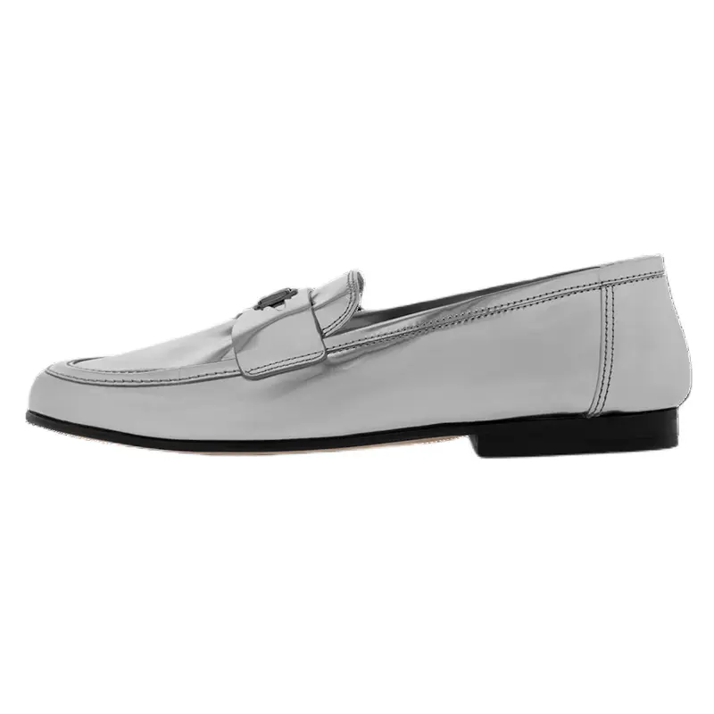 LOUIS VUITTON Soho Cow Leather Loafers Women's Gray