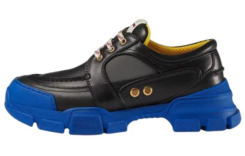 GUCCI Boatrek Leather Casual Shoes Men's Black