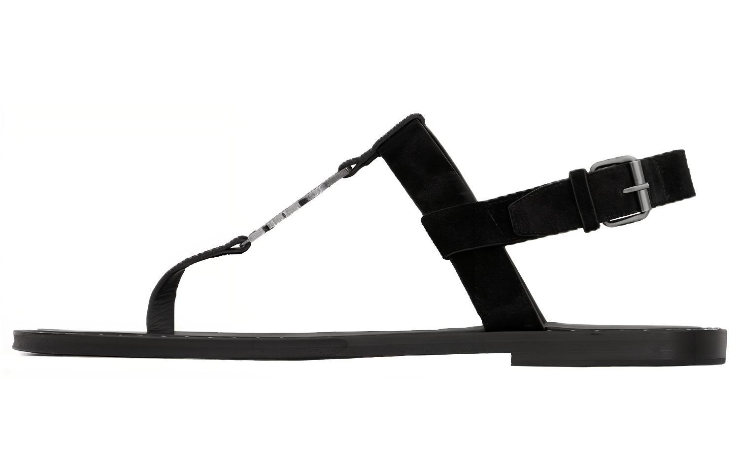 SAINT LAURENT Cassandra Logo Plaque Sandals