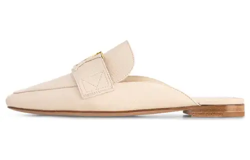 LOUIS VUITTON Capri Closed Toe Slippers Women's Beige