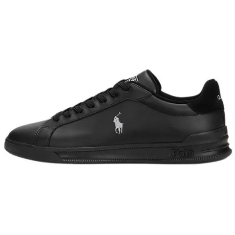 Polo Ralph Lauren Heritage Court II Leather Low top Skateboard Shoes Men's Black