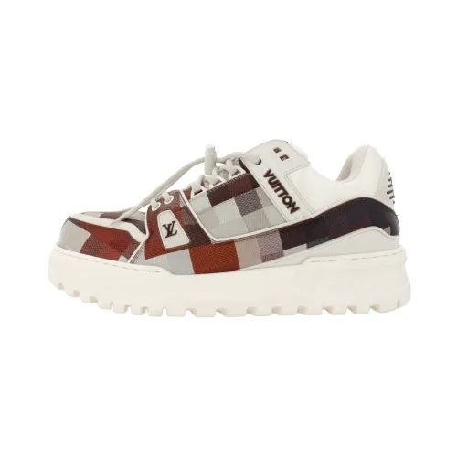 LOUIS VUITTON Trainer Maxi Low top Skateboard Shoes Unisex Chestnut Brown
