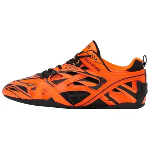 Balenciaga Drive Leather Low top Casual Shoes Men's Orange