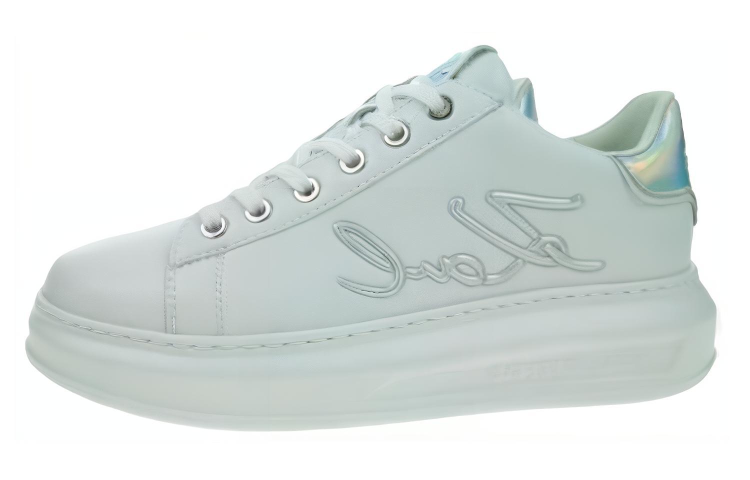 KARL LAGERFELD / Karl Lagerfeld Jeans Abrasion Resistant Low top Skateboard Shoes Women's Green White