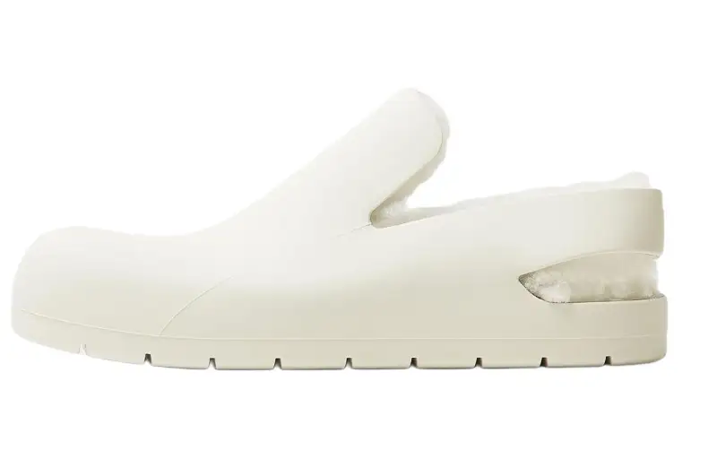 Bottega Veneta Puddle Leather Casual Shoes Men's White