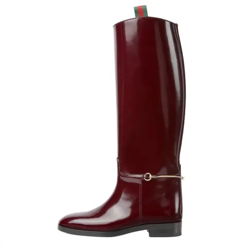 Gucci Wmns Slim Horsebit Boot 'Lacquered Cherry' Women's