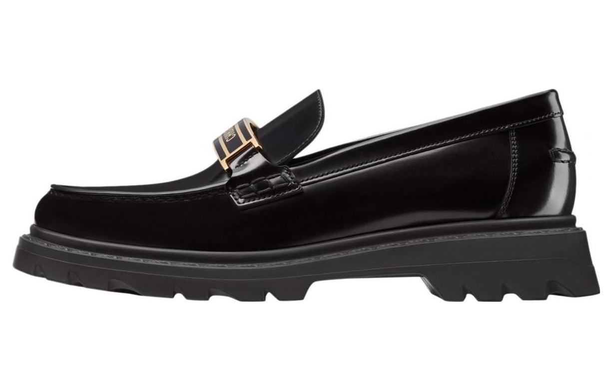 DIOR Code Cow Leather Casual Shoes Women's Black