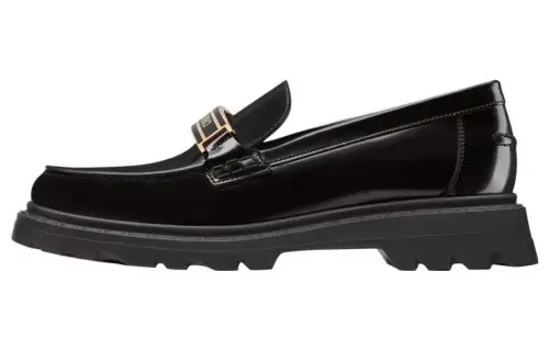 DIOR Code Cow Leather Casual Shoes Women's Black