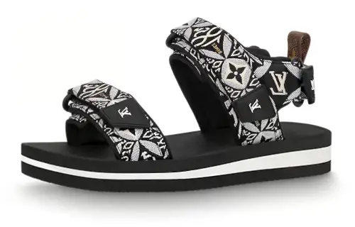 LOUIS VUITTON Arcade Casual Beach Sandals Women's Black