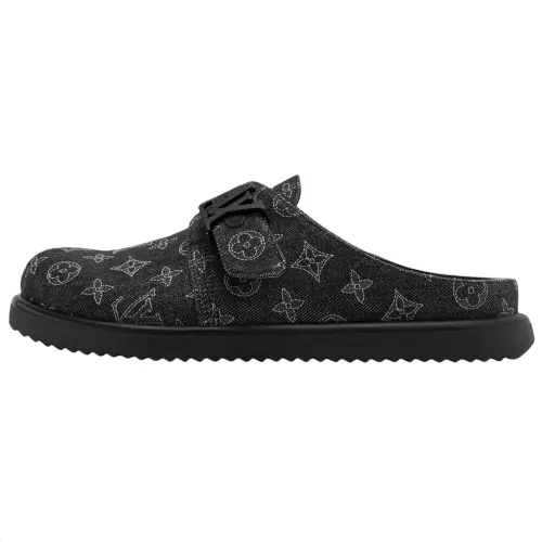 LOUIS VUITTON Easy Closed Toe Slippers Women's Black