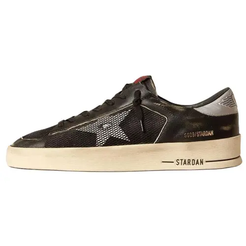 Golden Goose Stardan Leather Low top Skateboard Shoes Men's Black