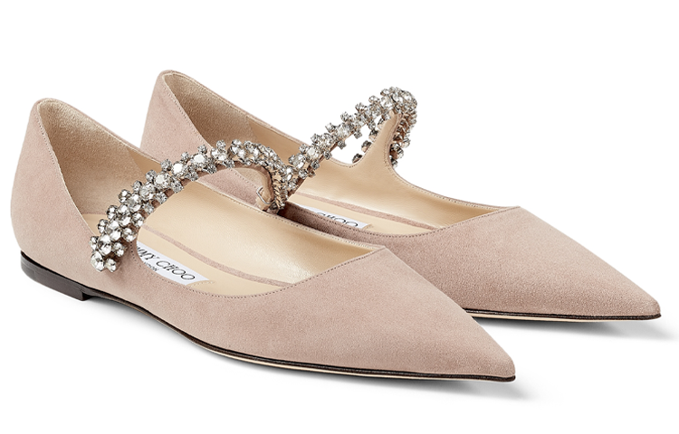 Jimmy Choo Baily Flat Casual Shoes Women's Ballet Pink