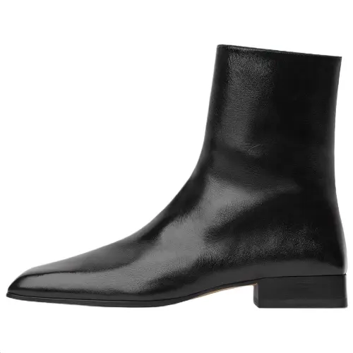 Bottega Veneta Jim Calfskin Ankle Boots Men's Black