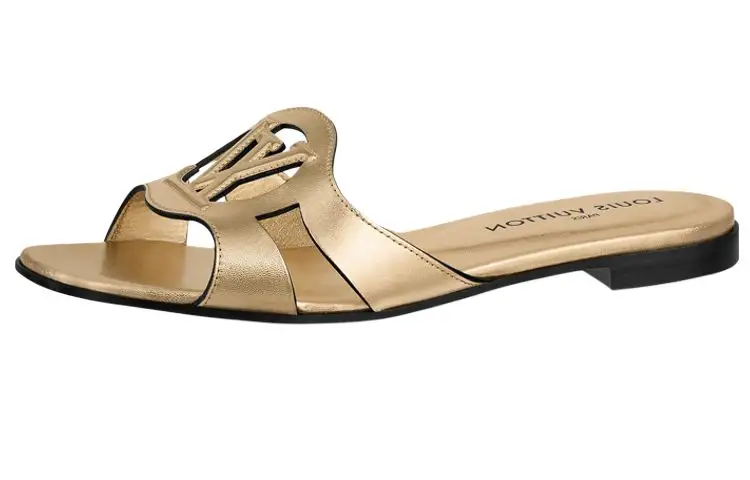 LOUIS VUITTON Isola Slide Slippers Women's Gold