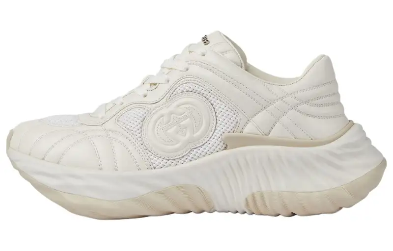 GUCCI Leather Low top Casual Shoes Women's Beige