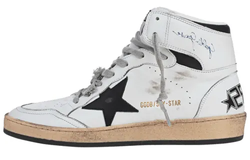 Golden Goose Sky-Star Leather White Black