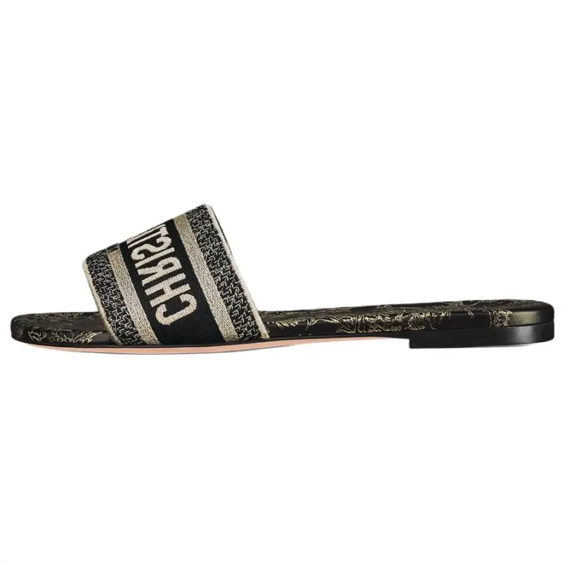DIOR Dway Slide Slippers Women's Black