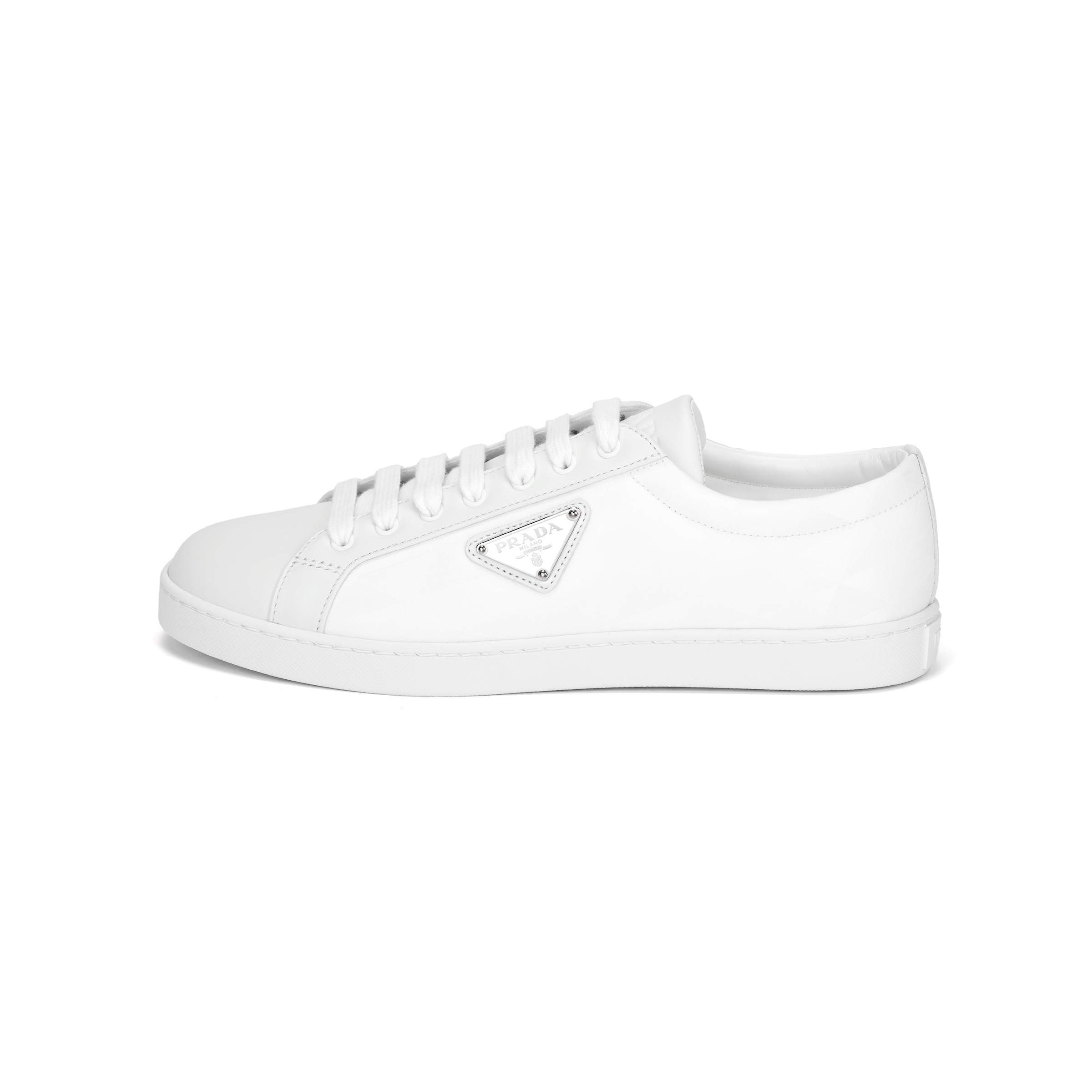 Мужские кеды Prada RE-NYLON (белые)