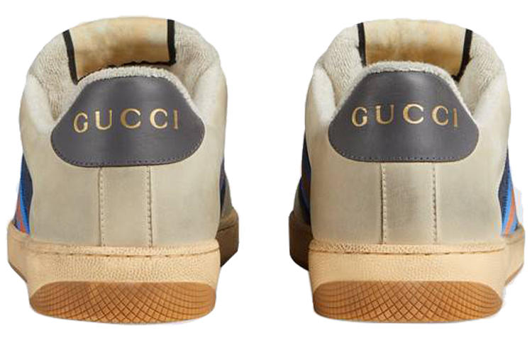 Мужские кеды Gucci Screener (серо-белые) — фото 5