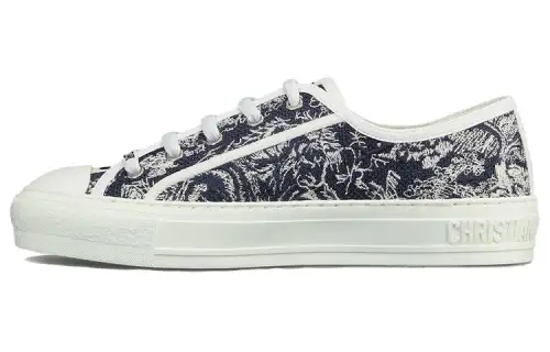 DIOR Walk'n'Dior Low top Canvas Shoes Women's Dark Blue