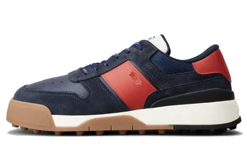 TOD'S Leather Low top Stylish Skateboarding Shoes Men's Blue