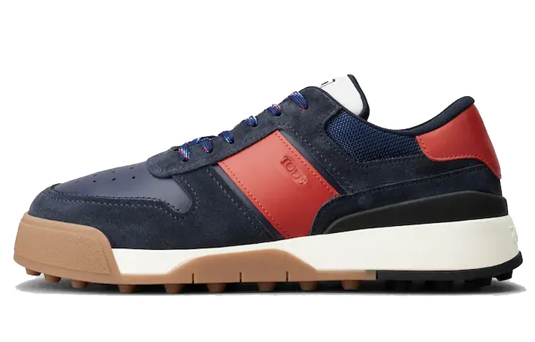 TOD'S Leather Low top Stylish Skateboarding Shoes Men's Blue