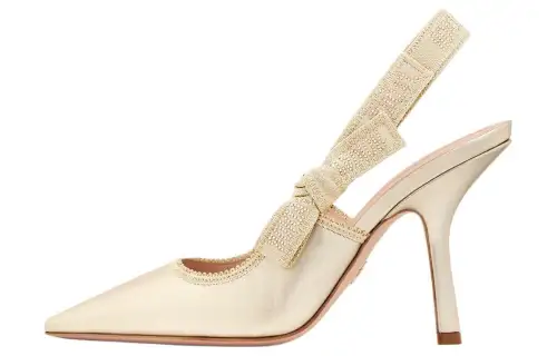 DIOR J'Adior Slim Heel High Heels 10cm Women's Gold