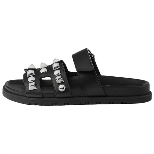 HERMES Chypre Slide Slippers Women's Black