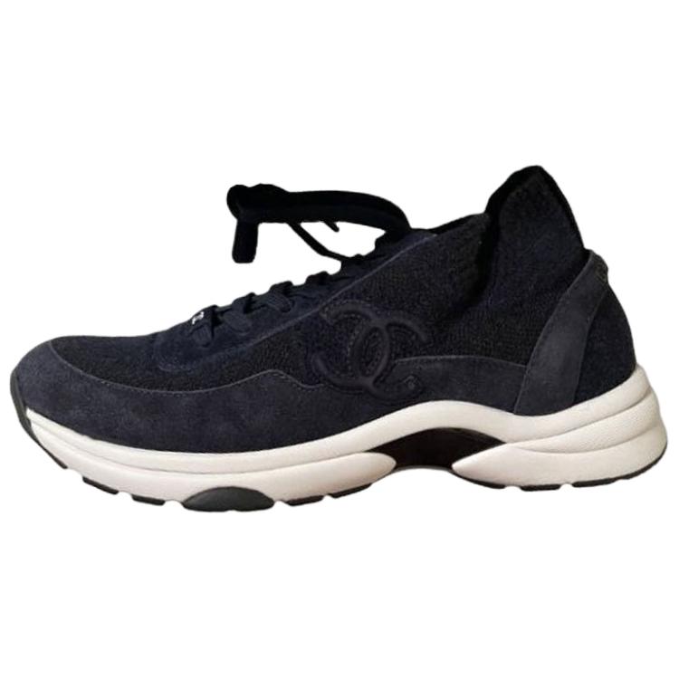 CHANEL 23B Low top Casual Shoes Men's Dark Blue