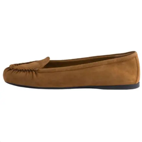 PRADA Suede Casual Shoes 0.5cm Women's Cinnamon