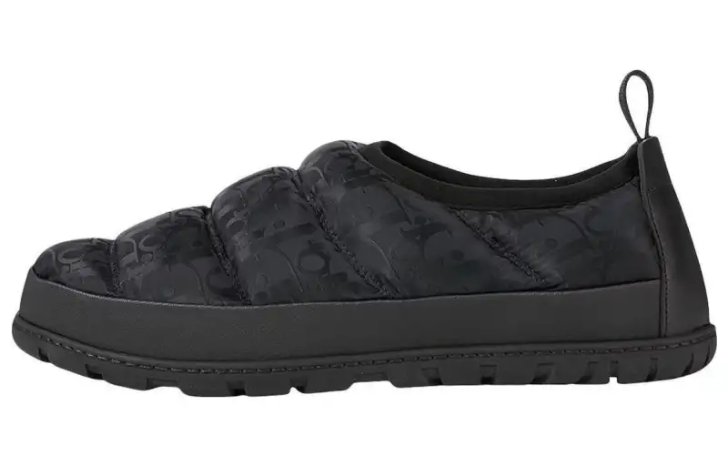 DIOR Snow Slipper Black Oblique Technical Fabric