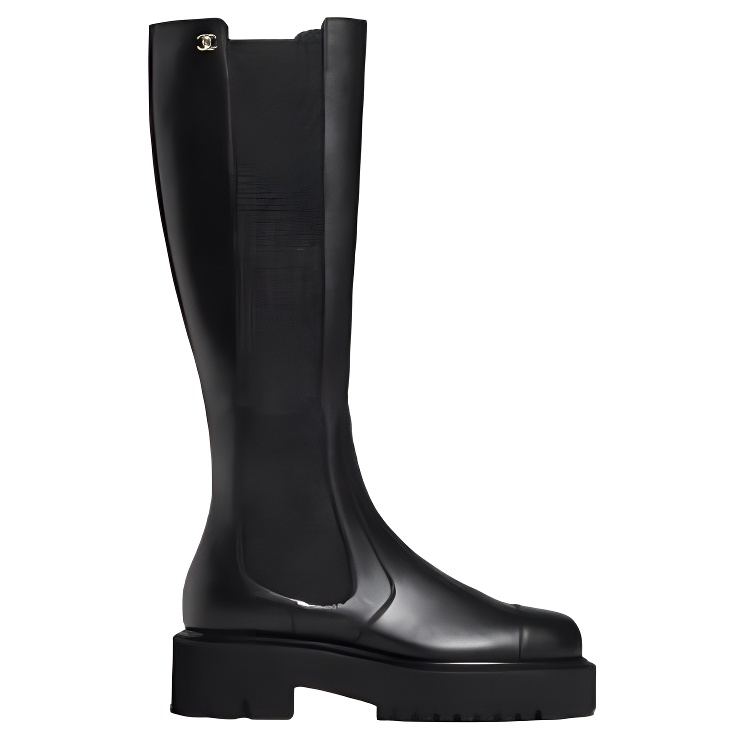 Женские сапоги Chanel 24B (черные) — фото 2