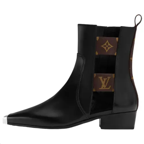 LOUIS VUITTON Devon Ankle Boots 3cm Women's Black