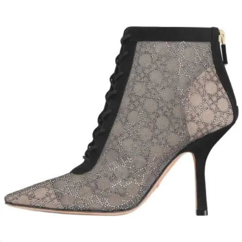 DIOR Capture Ankle Boots 10cm Women's Silver