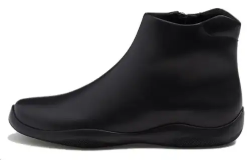 PRADA Toblach Leather Ankle Boots 4cm Men's Black