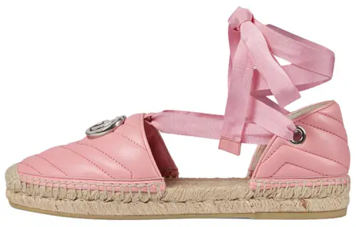 GUCCI Leather Casual Shoes Women's Pink