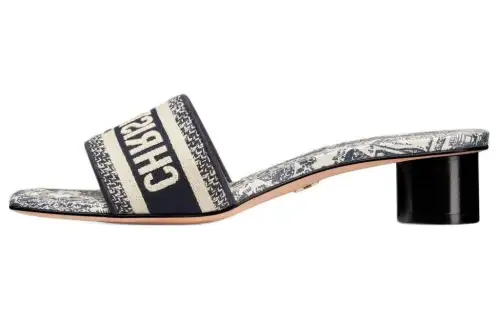 DIOR Dway Slide Slippers Women's Beige Black