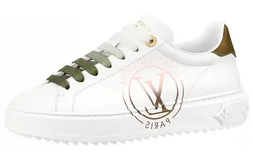 LOUIS VUITTON Lv Time Out Sneakers 'White With Green Ombre' Women's