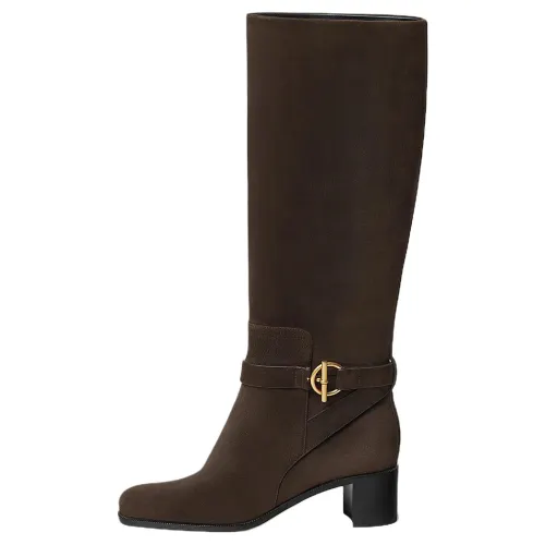 HERMES Justine Ankle Boots 5CM Women's Brown