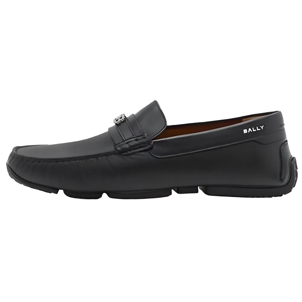 BALLY Calfskin Casual Leather Shoes Men's Black