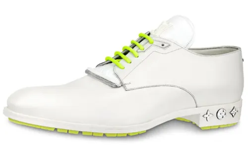 LOUIS VUITTON Formal Calfskin Casual Shoes Men's White